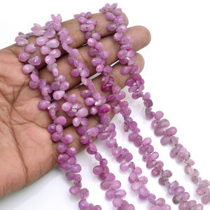 Cuentas de Zafiro Rosa Natural Facetadas en Forma de Pera, Piedras Semipreciosas para la Elaboración de Joyas, Pulseras y Collares - Product Image 3