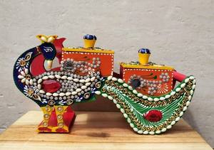 Boîte décorative Art Déco Peacock Heritage pour Diwali, occasions de retraite et de condoleances - Product Image 2