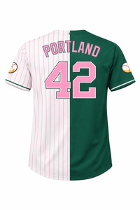 Nouveau design de maillot de baseball unisexe, deux tons, respirant, 100% polyester, manches courtes, sangle réglable, taille plus, fabrication OEM - Product Image 4