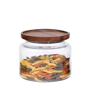 Elegant Glass Jar With Wooden <b>Lid</b> Stylish Design For Home Kitchen Storage Dry Fruits Snacks And <b>Decorative</b> Purpose - Product Image 6