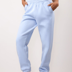 Joggers en molleton de coton pour femmes, coupe droite, oversize, jambe large, personnalisables avec logo, pour l'automne, le sport et la gym - Product Image 4
