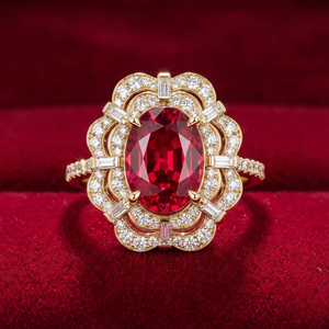 Bague de fiançailles classique en or blanc massif 14 carats, diamant naturel de forme ovale, de haute qualité et précieuse, pour femme. - Product Image 3