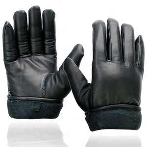 Samroz Sports Men's Grey Perforated Leather Full Finger Motorcycle Hand <b>Gloves</b> W/Breathable ‘Open Knuckle - Product Image 1