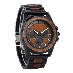 Heren <span class=keywords><strong>Koa</strong></span> Hout <span class=keywords><strong>Horloge</strong></span> Handgemaakt Houten <span class=keywords><strong>Horloge</strong></span> Met Dag En Datum Jubileum Cadeau Voor Hem - Product Image 4