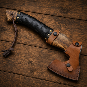Hache Tomahawk SAZ ENTERPRISES à dos plat en acier au carbone forgé à la main, 19 pouces, manche en bois de frêne pleine longueur, pour l'extérieur, qualité DIY - Product Image 2