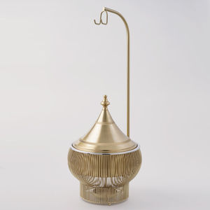 Luxury Dome <b>Lid</b> Metal Chafing Dish With Wire Cage Design And Hanging Rod For Buffet And Event Serving - Product Image 6