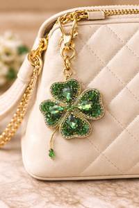 Luxury Handmade Eco-Friendly Beaded Embroidery <b>Customized</b> Shape <b>Keychain</b> Stylish Purse Charm Key Holder Elegant Hand Embroidered - Product Image 2