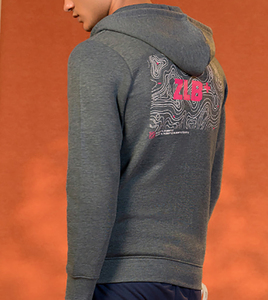 Men’s Urban Style Hoodie Graphic Print Zip Up Fleece Sweatshirt with Adjustable Drawstring High Quality Breathable OEM Hoodie - Product Image 2