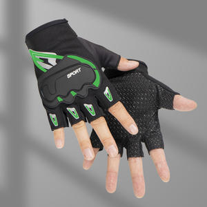 Gants de moto et de vélo tactiques mi-doigts décontractés pour hommes, antidérapants, en polyester, pour l'été - Product Image 3
