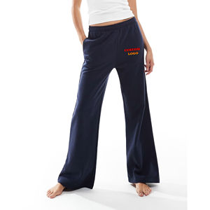 Pantalon de survêtement homme 2026 Streetwear, coupe oversize, 100% coton, couleur unie, confortable, évasé, personnalisable avec impression de lettres, style décontracté - Product Image 1