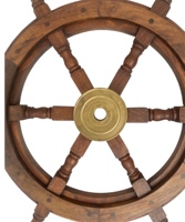 Volant de bateau rustique en bois de 30 pouces, décoration artisanale suspendue pour la maison, l'hôtel et usage général
