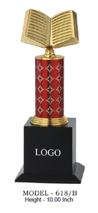 Trophée en métal, colonne rouge, plaqué or, gravure, base en bois noir, modèle 618 A B C, récompense de rentrée scolaire et de remise des diplômes - Product Image 5