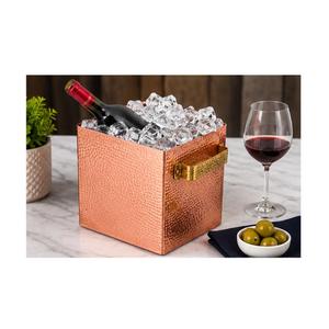 Cubo de hielo de vidrio con asa curva, elegante enfriador de bebidas transparente para el hogar, bar, fiestas, entretenimiento y servicio, procedente de la India. - Product Image 6