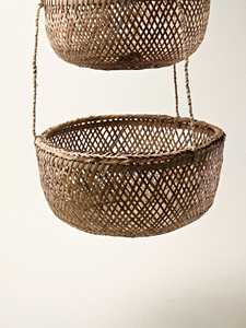 Large <b>Hanging</b> Bamboo <b>Basket</b> Woven <b>Wall</b> <b>Basket</b> Pendant Style Storage Boho Natural Decor Home Organizer Supplier Manufacturer - Product Image 4