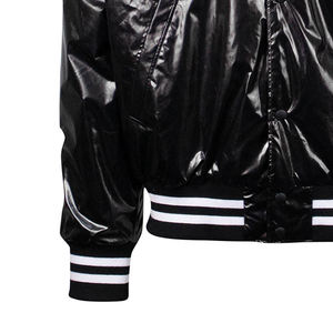 Chaqueta Bomber Varsity de Béisbol para Hombre, de Cuero PVC, con Cuello Alto, Estilo Urbano, Diseño Personalizable - Product Image 4