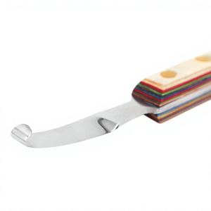 Outil de soin des sabots de cheval en acier inoxydable à double lame, manche en bois, léger, étanche, pour l'équitation - Product Image 5