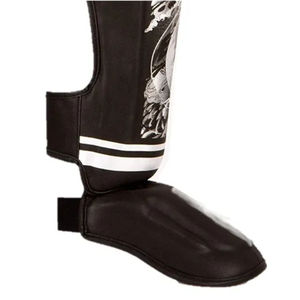Protège-tibias et protège-pieds en cuir de vachette véritable pour MMA, Kickboxing, Muay Thai et Boxe - Product Image 3