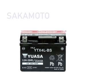 Nouvelle batterie au plomb-acide YUASA YTX4L-BS 12V 3AH pour moto/scooter avec garantie de 18 mois pour remplacement/réparation - Product Image 2