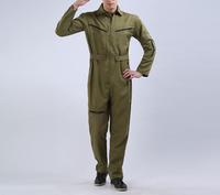 Combinaison de pilote d'aviation, combinaison de vol, fermeture éclair sur le devant, tissu polyester durable de haute qualité, respirant, séchage rapide, flexible, unisexe