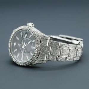Luxurious Moissanite Diamond Iced Out High Quality Hand Made Stainless Steel Material Hip Hop Chronograph Wrist <b>Watch</b> <b>for</b> <b>Men</b> - Product Image 3