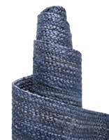 Braided Navy Blue Jute Area Rug Handmade Woven Carpet For Living Room Bedroom Entryway Décor