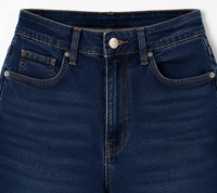 Jean évasé taille haute pour femme, coupe droite, en denim extensible, écologique, style vintage, décontracté, streetwear, formel, été, automne, léger