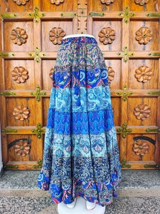 Women's Floor-Length Satin Silk Bohemian Eco-Friendly Breathable Comfortable High <b>Elastic</b> Patchwork Print Multi Color ODM Summer - Product Image 2