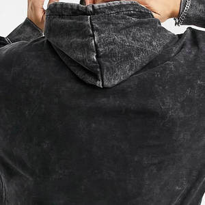 Ensemble de jogging deux pièces unisexe décontracté en coton 100% 320 GSM, coupe-vent, délavé à l'acide, avec logo personnalisé, à capuche, color block, pour l'hiver - Product Image 3