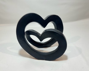 Sculpture abstraite en aluminium noir mat, art métallique contemporain, figurine moderne, décoration de table pour salon, chambre à coucher - Product Image 2