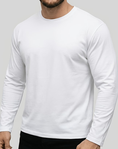 Men's Neck Short Sleeve Solid Green Cotton Jersey Casual T-Shirt Regular Fit Breathable Knitted Fabric 180g Eco-Friendly Digital - Product Image 1