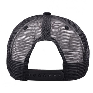 Low Profile Black High Quality Custom Customised Oem Suede Material Mesh Back Trucker Caps <b>Hats</b> With logo Embroidered for Men - Product Image 2