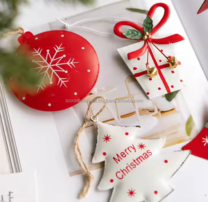 Ornements de Noël Arbre de Noël Pendentifs en métal Fabriqués à la main Objets de collection suspendus Décor de fête - Product Image 6