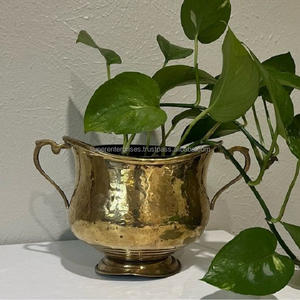 Macetas y macetas de latón de vendedor caliente indio, suministro de jardín, uso múltiple para decoración de hogar y boda, macetas de Metal, decoración de plantas verdes - Product Image 5