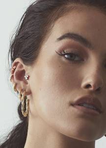 Boucles d'oreilles clous en or massif 14 carats avec diamants de laboratoire taille ronde, vente en gros, bijoux fins, clous d'oreilles en diamant de laboratoire, directement de l'usine - Product Image 3