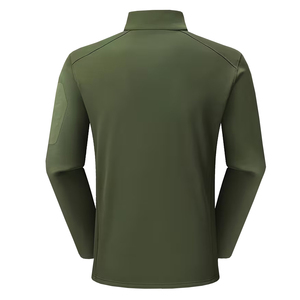 Nouveauté - T-shirts de sport pour hommes à manches longues 3/4 avec fermeture éclair - Séchage rapide et écologiques en polyester/coton - Vêtements de sport - Product Image 2