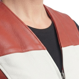 Women's Sleeveless Leather Waist <b>Coat</b> Female Zipper Leather Vest Girls Side Pockets Leather Waist <b>Coat</b> - Product Image 5