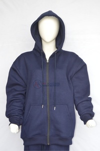 Sudadera Clásica Azul Marino para Mujer con Capucha Delantera, Lavado Ácido, Forro Polar de Algodón Suave, Transpirable, Ropa Deportiva Personalizada al por Mayor, Larga - Product Image 2