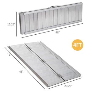 4-Step Portable Carpeted Foldable Handicap Ramp for Manual Wheelchairs - Product Image 2