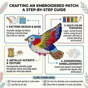 Beaded Embroidered <b>Sew</b>-<b>On</b> Bird <b>Patches</b> Handmade 3D Animal Appliques Fabric for Hats Garments Bags Shoes Wholesale Craft Supply - Product Image 6