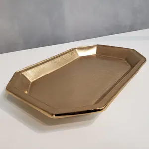 Premium Export Quality Decorative Metal <b>Tray</b> for Global Wholesale Markets Handmade Luxury Display TrayPremium Coastal Design - Product Image 3