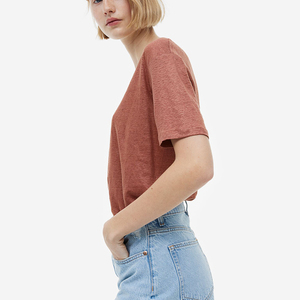 Vente en gros de vêtements grande taille sur mesure avec logo personnalisé, en coton bio, pour l'été, fabrication directe en usine. - Product Image 4