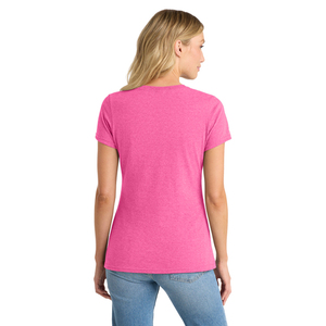 Fabricante de Camisetas con Cuello en V para Mujer, Tela Jersey Ligera, Manga Corta, Camiseta Básica, Proveedor Mayorista OEM - Product Image 4