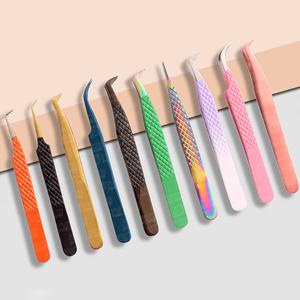 Venta al por mayor de pinzas para pestañas superventas volumen pinzas para extensión de pestañas pinzas para pestañas personalizadas punta puntiaguda - Product Image 4