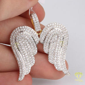Statement Wing Charm Pendant With Iced Out Luxury Jewelry Style - Product Image 5