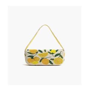 Bolso de mano hecho a mano con cuentas y bordado de limones, bolso de moda para mujer al mejor precio - Product Image 1
