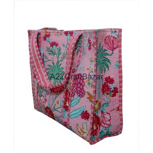 Handmade Cotton Striped <b>Long</b> Handle Large Shoulder Tote <b>Bag</b> for Women Eco-Friendly Rajasthani Design Groceries & Daily Use - Product Image 1