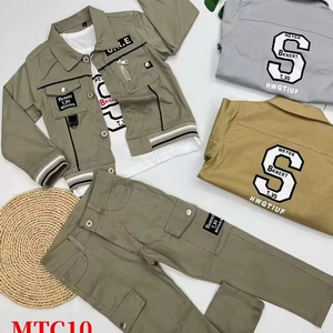 เสื้อแจ็คเก็ตเดนิมเด็กผู้ชายคุณภาพสูง รุ่น YQ322 ราคา 11.5 ดอลลาร์ + เสื้อยืด + กางเกง ชุด 3 ชิ้น ชุดเสื้อผ้าเด็กแฟชั่น - Product Image 2