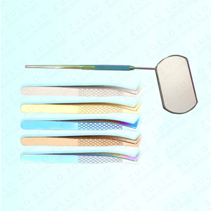 Pince à épiler pour extensions de cils de haute qualité avec revêtement diamanté, 6 couleurs, en acier inoxydable, pointe volume, kit d'outils durables pour cils - Product Image 5