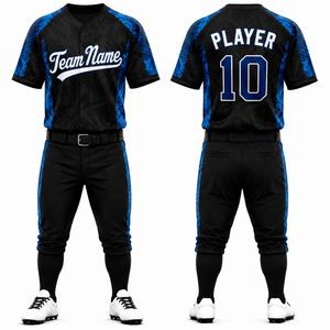 Custom Academy Baseball Uniform Full Button Jersey Pants Personalized Team Name Number Performance Teamwear OEM Wholesale - Product Image 1