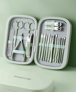 High Quality Professional Manicure Pedicure Kit Stainless Steel <b>Nail</b> Cutter Cuticle Clippers Lightweight Set - Product Image 4